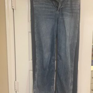 Blue Denim Jeans oat brand wide leg